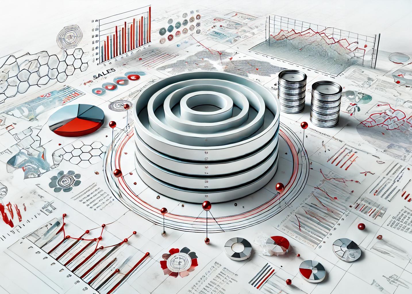 Infographic of multi-tiered data lake structure